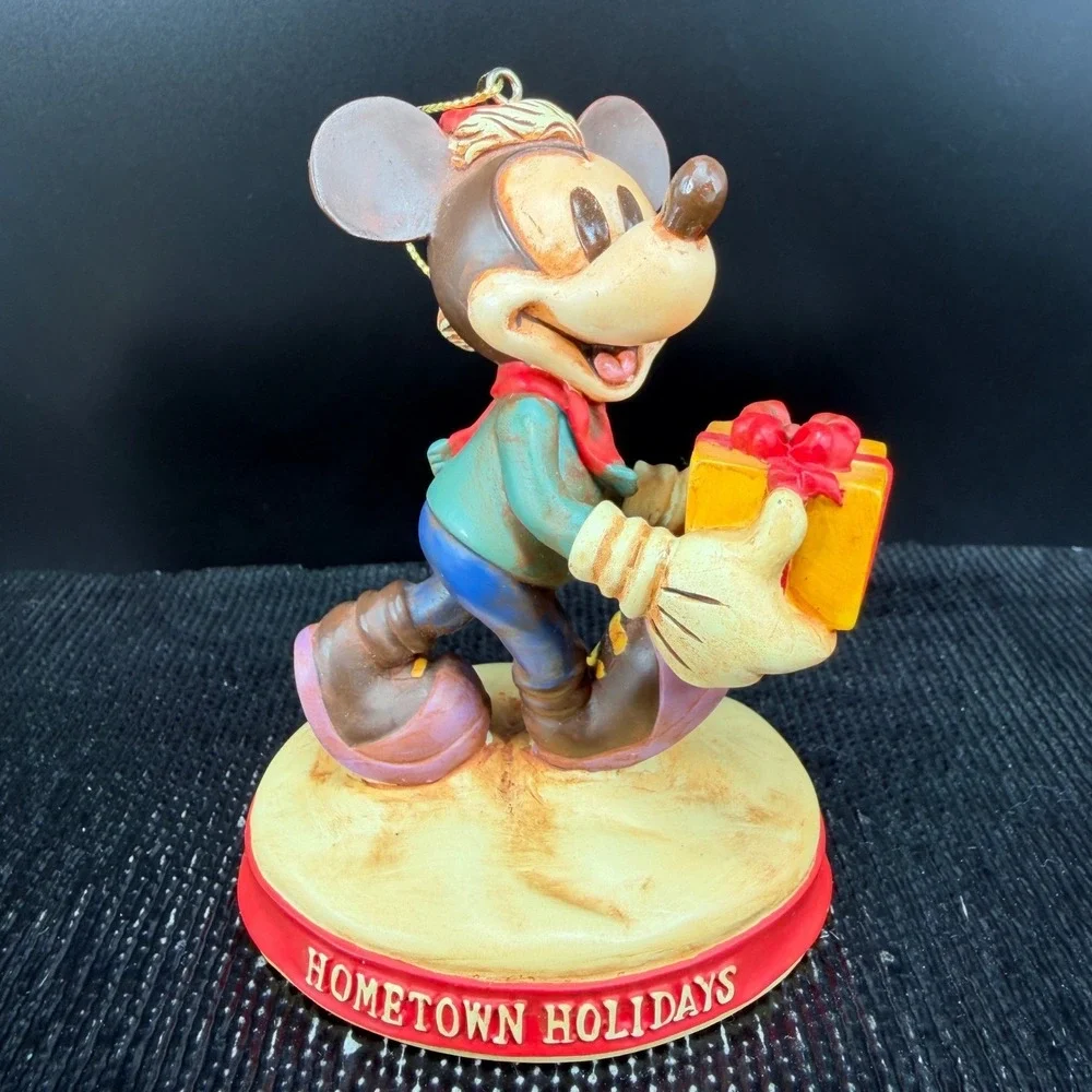 Disney Mickey Mouse Hometown Holidays Disneyland Figurine Ornament Vintage NoBox